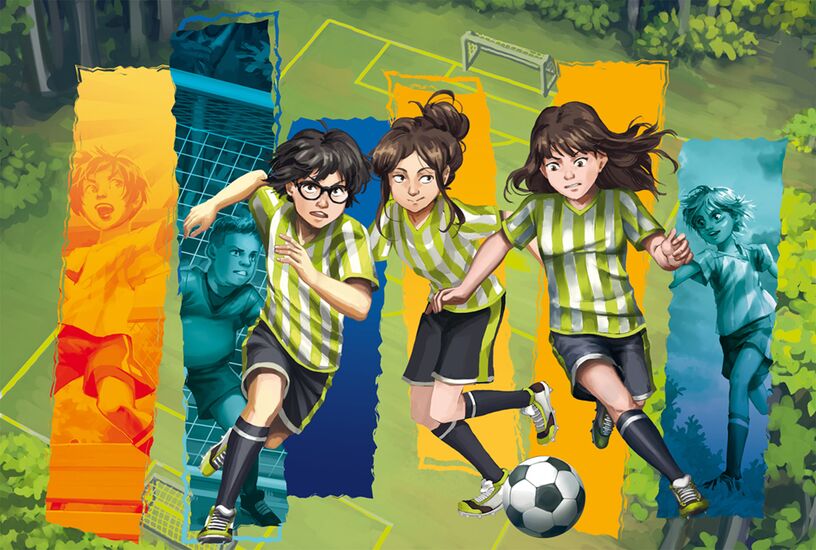 Motiv des Produkts - Das Team der Fussballbande