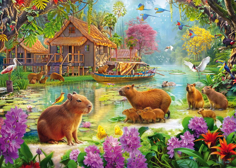 Product motif - Capybara oasis, 1000 pcs
