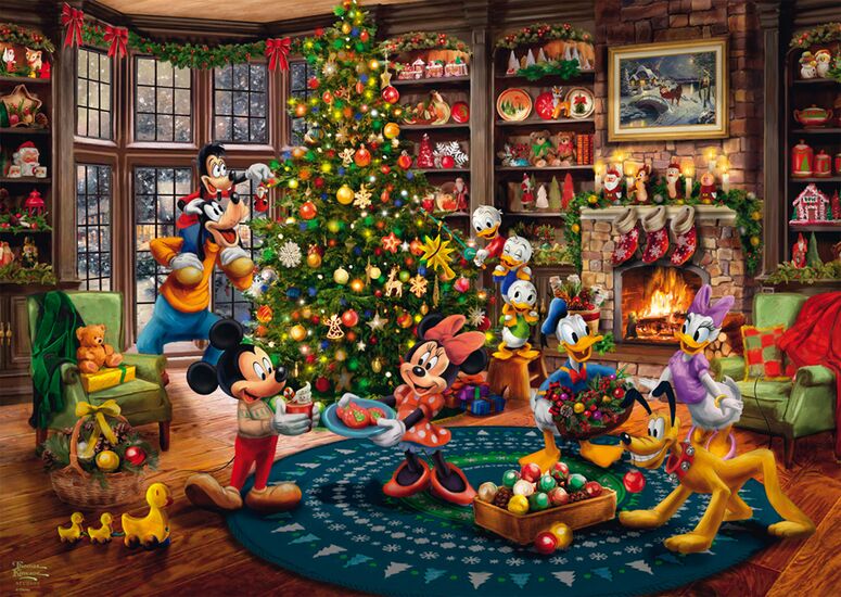 Motiv des Produkts - Mickey and Minnie Trimming the Tree