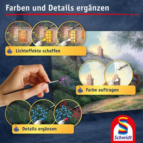 Contents of the product - My ArtNOBLE - Thomas Kinkade - Moonlight Cottage