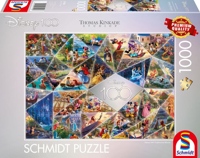 Disney 100th Celebration Mosaic, 1000 pcs - 57596 - Schmidt Spiele