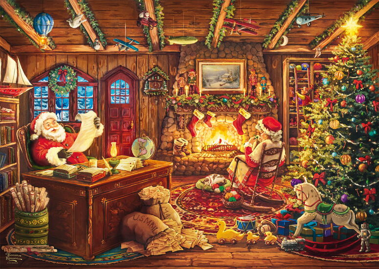 Product motif - Santa Checking His List, 1000 pcs