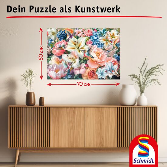 Another image of the product - Flowers in pastel, 1000 pcs