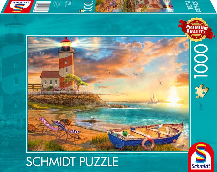 Product packshot - Sunset over lighthouse bay, 1000 pcs
