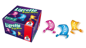 Produktverpackung und Kartenillustrationen von Ligretto Fun Run