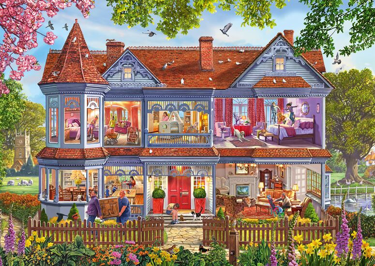 Product motif - House in springtime, 1000 pcs