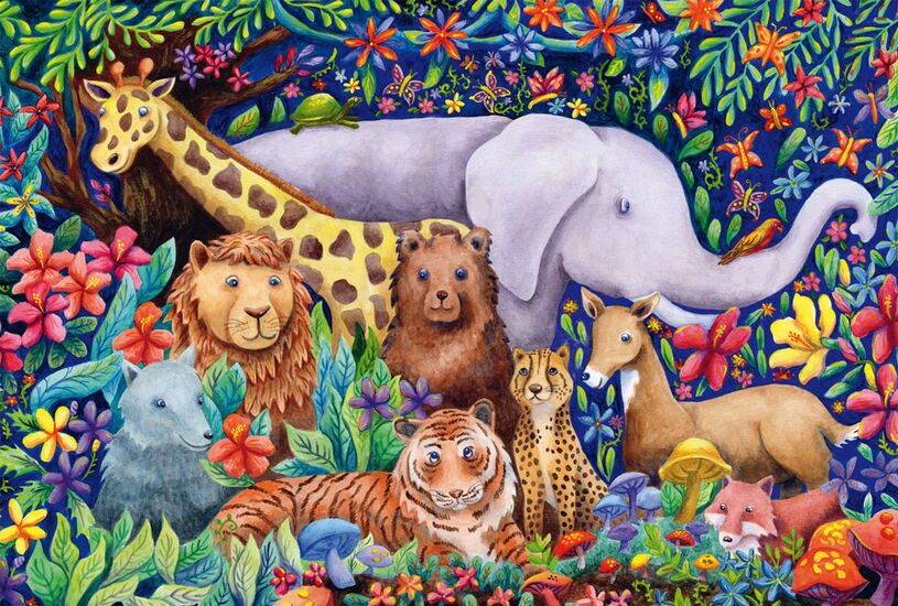 Product motif - Colorful wildlife, 60 pcs
