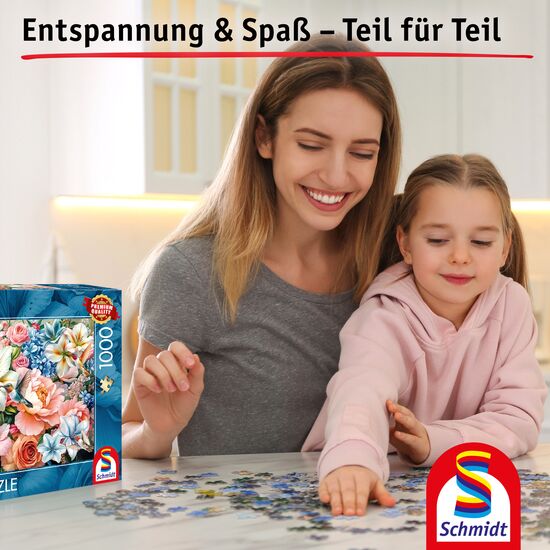 Another image of the product - Flowers in pastel, 1000 pcs