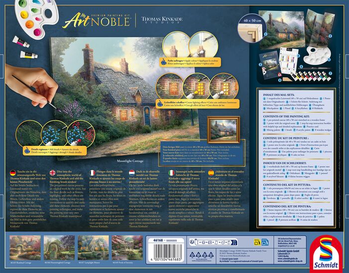 Contenu du produit - My ArtNOBLE - Thomas Kinkade - Moonlight Cottage