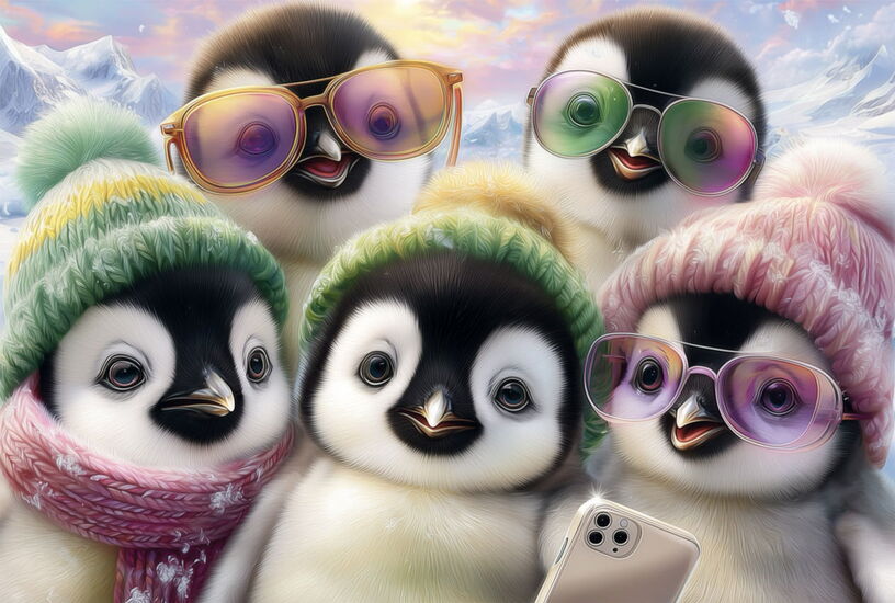 Product motif - penguin posse, 100 pcs