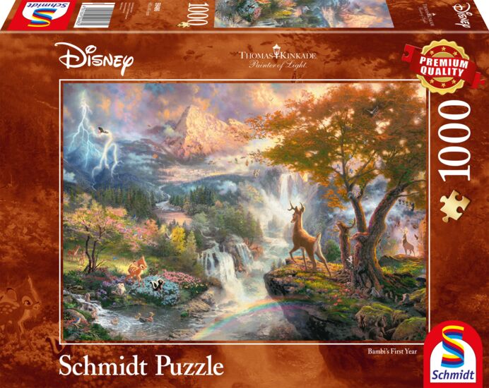 Schmidt Spiele CGS_59486 Thomas Kinkade: Disney - Bambi Puzzle, Multicolor  : : Jeux et Jouets