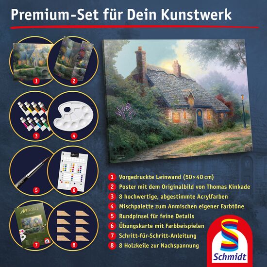 Another image of the product - My ArtNOBLE - Thomas Kinkade - Moonlight Cottage