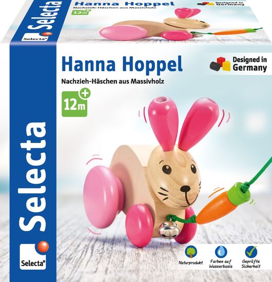 Product packshot - Hanna Hoppel, pull-along rabbit