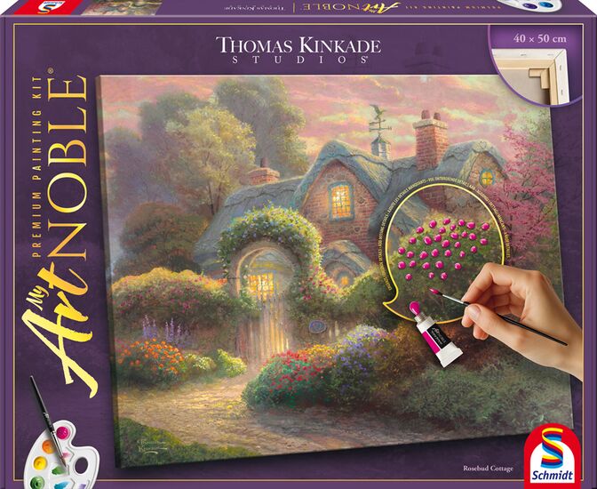 Product packshot - My ArtNOBLE - Thomas Kinkade - Rosebud Cottage