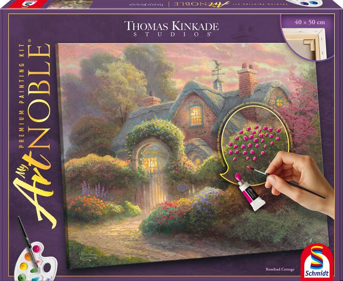 Product packshot - My ArtNOBLE - Thomas Kinkade - Rosebud Cottage