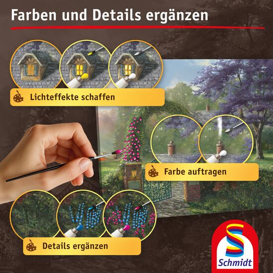 Contents of the product - My ArtNOBLE - Thomas Kinkade - Humminbird Cottage