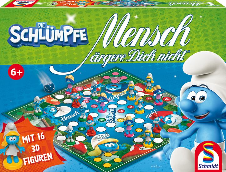 Packshot des Produkts - Mensch ärgere Dich nicht® – Die Schlümpfe