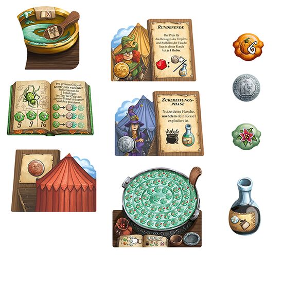 Contents of the product - The Quacks of Quendlingburg - The Herb Witches