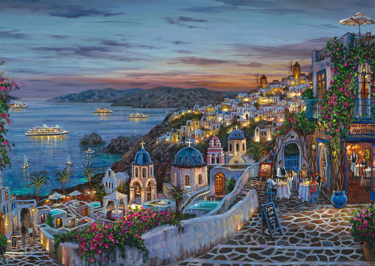 Motif du produit - Coucher de soleil à Santorin, 1000 pcs
