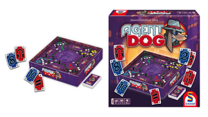 Spielmaterial und Produktverpackung von Agent DOG