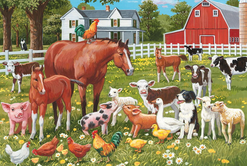 Product motif - Farmyard animals, 100 pcs