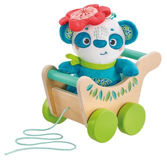 Inhalt des Produkts - Nachziehwagen mit Plüschfigur Tulip, 21cm