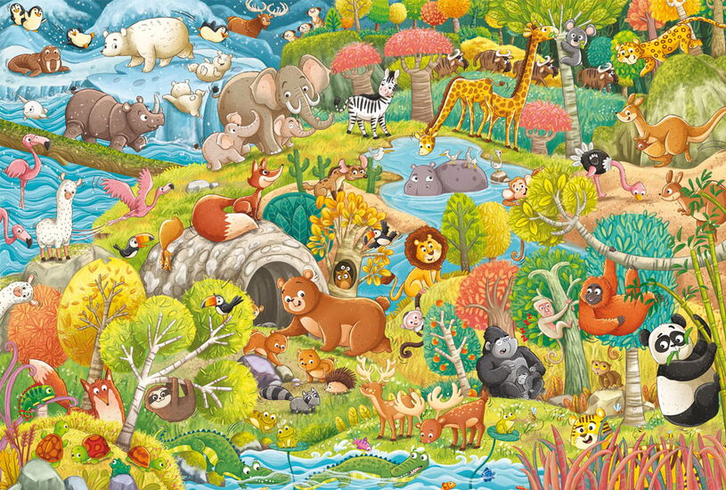 Product motif - Animals everywhere!, 100 pcs