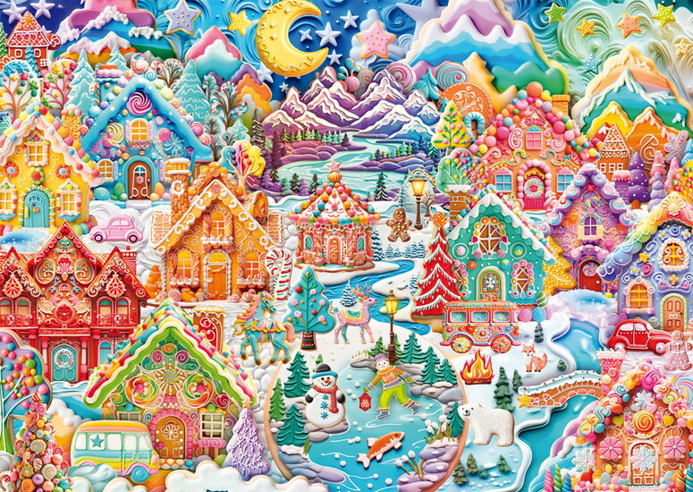 Product motif - Colourful Christmas cookietown, 1000 pcs