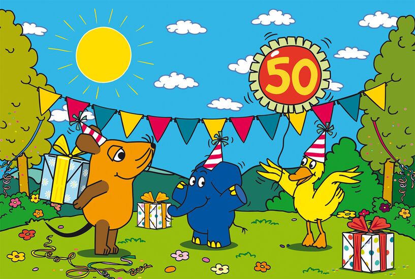 Motiv des Produkts - Alles Liebe zum Geburtstag, 50. Geburtstag Elefant