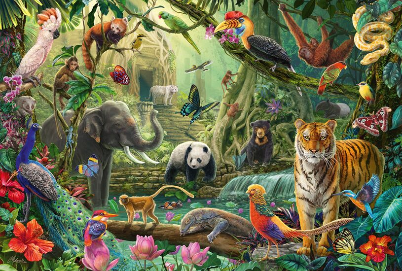 Motif du produit - Les animaux de la jungle, 100 pcs