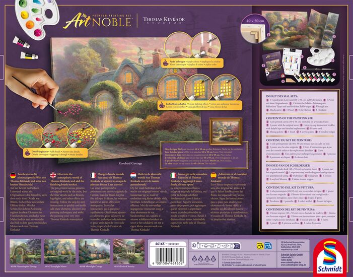 Contents of the product - My ArtNOBLE - Thomas Kinkade - Rosebud Cottage