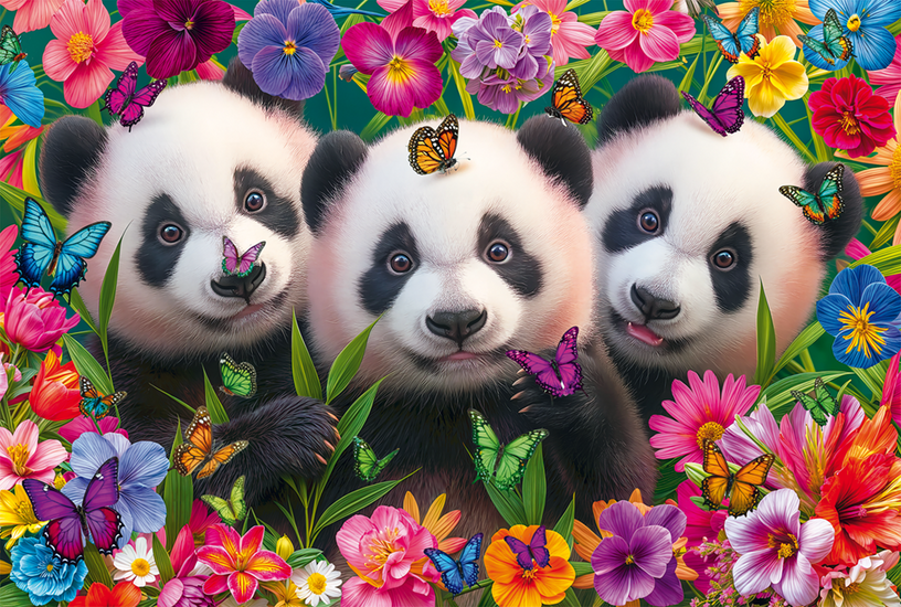 Motiv des Produkts - Panda Trio